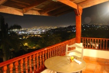 View of San Jose from my balcony at Alto Hotel, Escazu